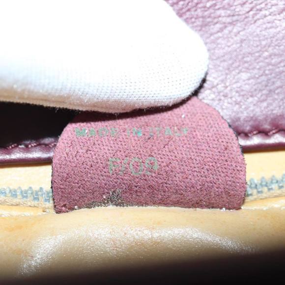 CELINE Chain Shoulder Bag Leather 2way Bordeaux Auth 87001 - Picture 12 of 16